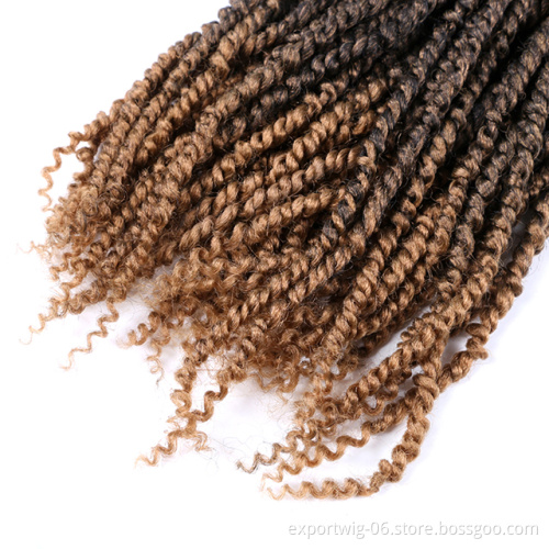 Wholesale Pretwisted Passion Twist Crochet Hair Extension Jumbo Braiding Synthetic Crochet Hair Pre Looped